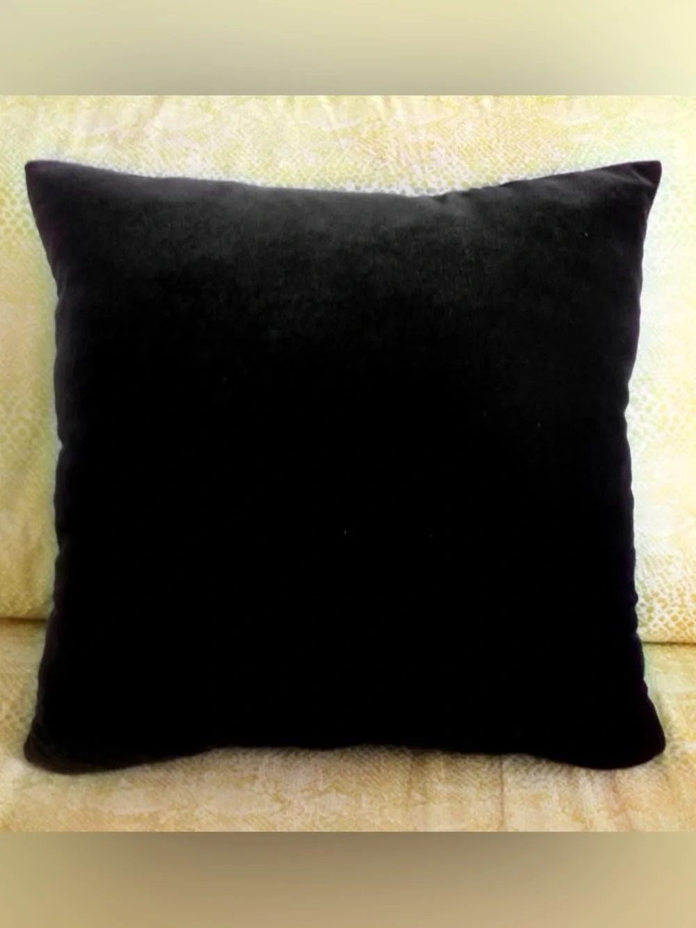 Black Velvet Pillow 16x16 inches. New, soft.